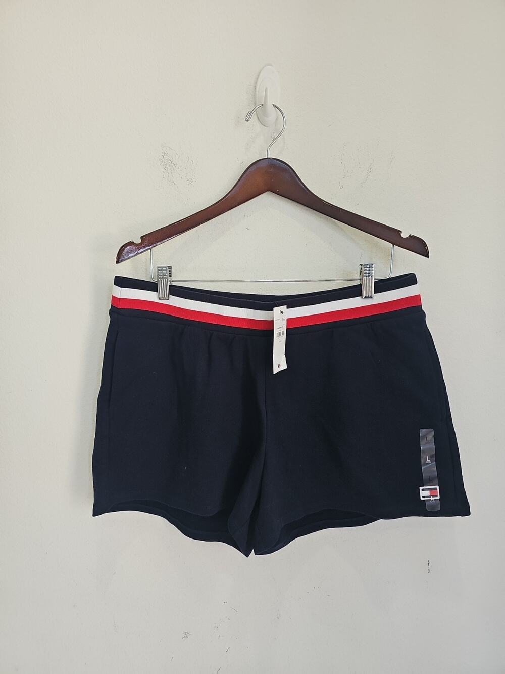 Tommy Hilfiger Womens Sweat Shorts Knit Elastic Waist Size L
